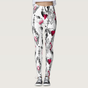 Legging Amor, fishnet, retalhos