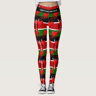 Legging AMOR KENYA Sinalizador Red Hearts CORRE SUA RAÇA