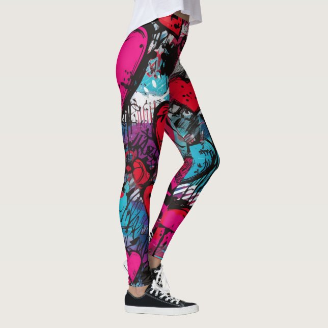 Legging Amor Rebeldes-Corações de Grafite (Direita)