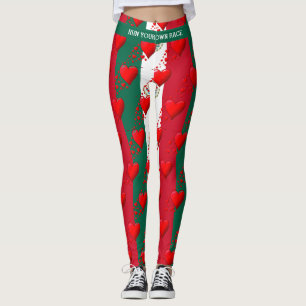 Legging AMOR, SINAIS DO MÉXICO, Corações Vermelhos CORREM 