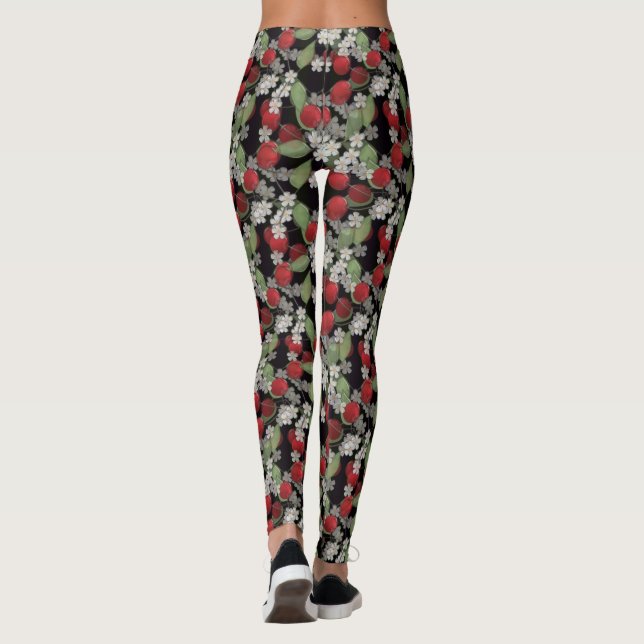 Legging Amoras vermelhas, cereja (Verso)