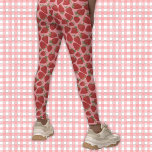 Legging Amoras Vermelhas Ripas em Pink-Patternado<br><div class="desc">Adicione uma cor deliciosa à sua roupa com estas pernas padronizadas. Esta design parece quase boa o suficiente para comer com as minhas ilustrações realistas de morangos vermelhos suculentos colocados contra um fundo rosa bonito. Os gráficos de fruta são representados em tons de vermelho e creme com folhas verdes. Esta...</div>