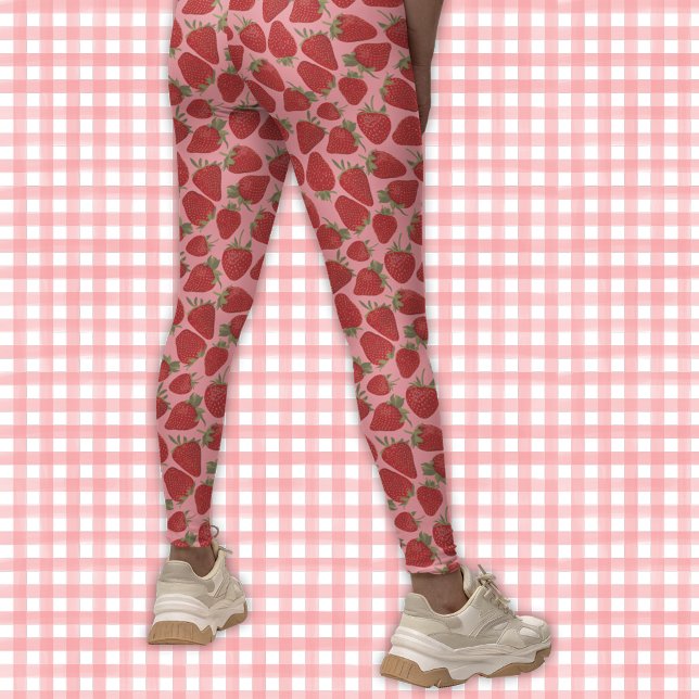 Legging Amoras Vermelhas Ripas em Pink-Patternado (Criador carregado)