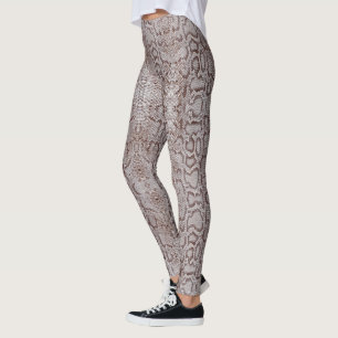 Legging Anaconda Snakeskin branco natural