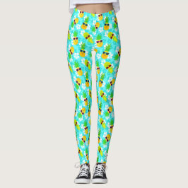 Legging Ananás Tropicais Engraçado Verão