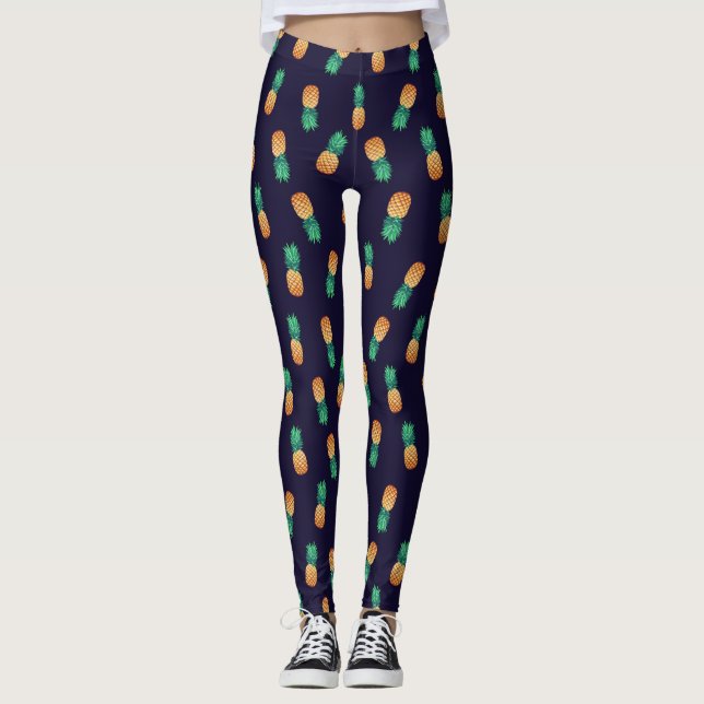 Legging Ananases No Marinho (Frente)