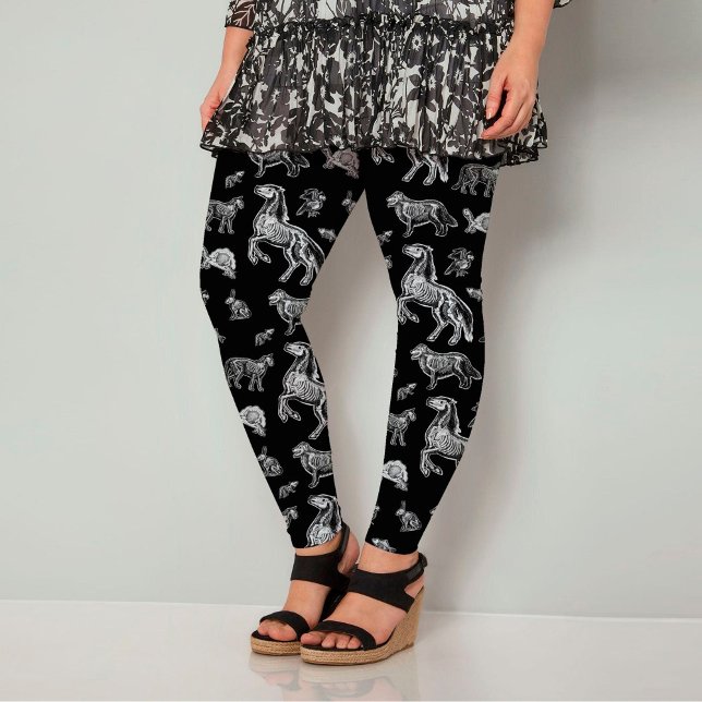 Legging Anatomia do esqueleto de raios X em animais de Pun (Criador carregado)