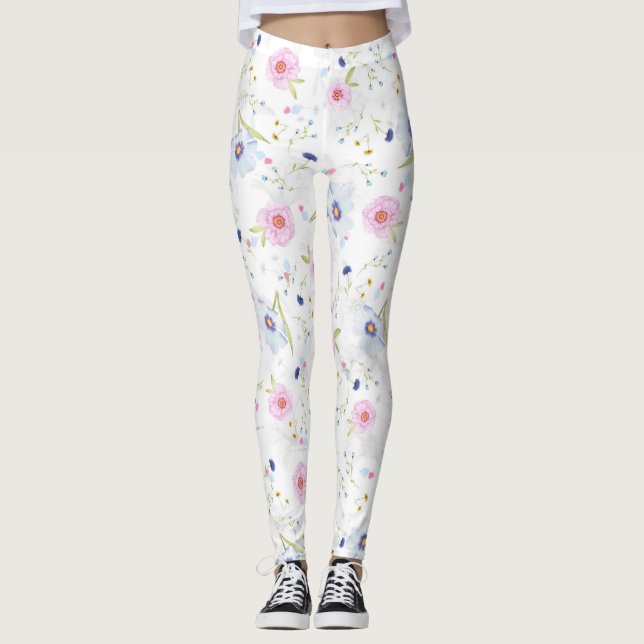 Legging ancas de flores de primavera (Frente)