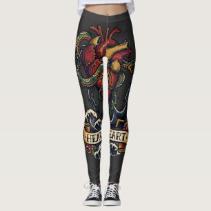 Legging Âncora Cobra Flash de Tatuagem Melancolia B