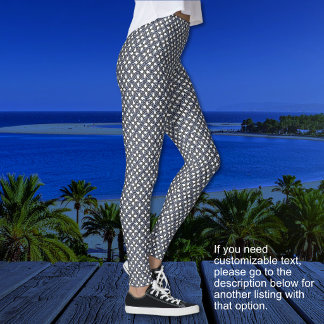 Legging Anéis Borromeanos - Azul Roxo e Cinza-Sem Texto