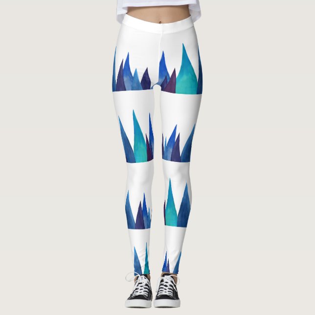 Legging Anéis de Abstrato superior das montanhas (Frente)