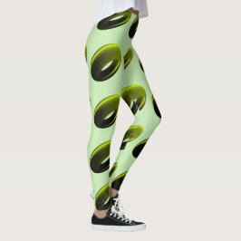 Legging Anéis de gradiente verdes e pretos