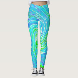 Legging Anel retroativo do Abstrato legal e espiral do Ver