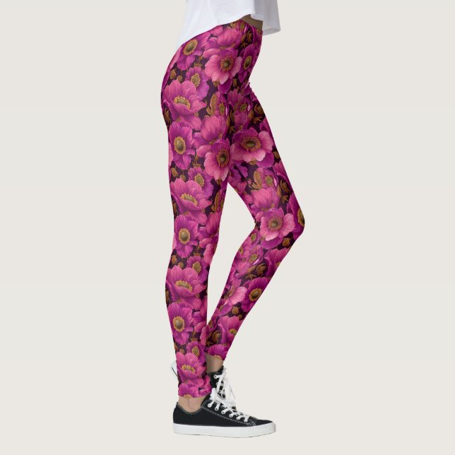 Legging Anêmonas Cor-de-Rosa para Exercícios Temáticos de  (Direita)
