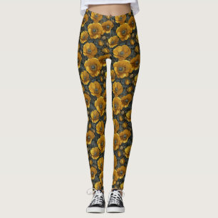 Legging Anêmonas de Levantamento de Peso Amarelo Presentes