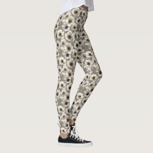 Legging Anêmonas Flor Fitness Moda Anêmonas Flor