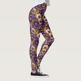 Legging Anêmonas Flor Yoga Anêmonas Fantasia Mulheres