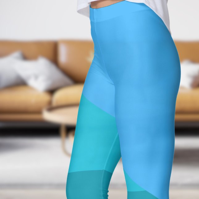 Legging Ângulos Azuis Chic (Chic Blue Angles Leggings)