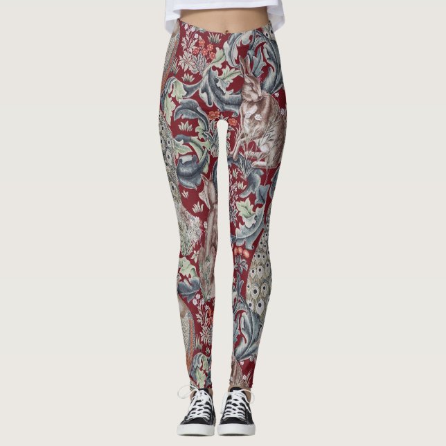 Legging Animais da Floresta, William Morris (Frente)