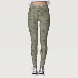 Legging Animais da Savana (Elefante, Girafa, Crocodilo & R