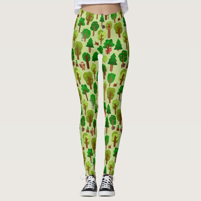 Legging Animais Florestais Adoráveis (Frente)