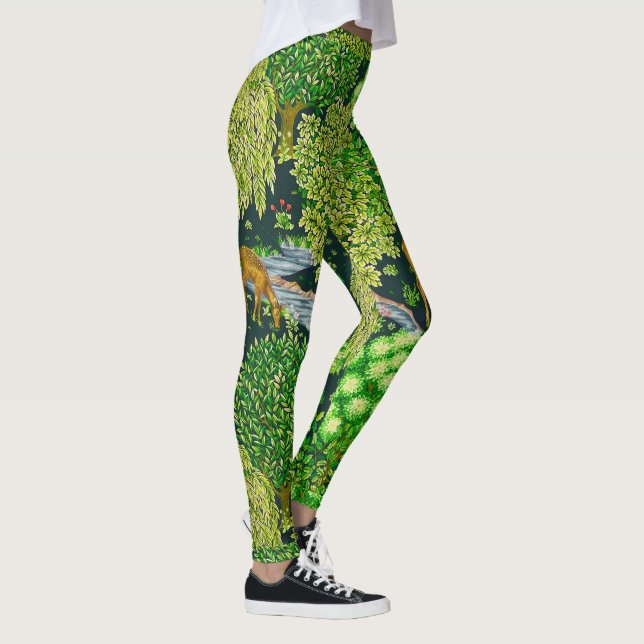 Legging ANIMAIS FLORESTAIS, DERES POR UM FILME Verde QUEBR (Direita)