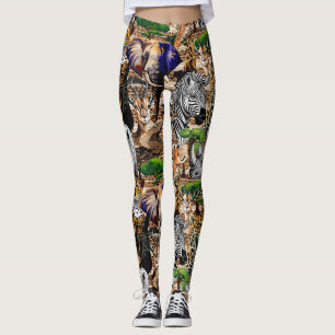 Legging Animais Selvagens da savana africana