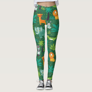 Legging Animais Selvagens Na Selva
