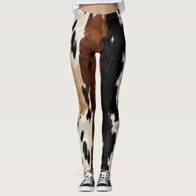 Legging Animal de cochicho castanho ocidental (Frente)