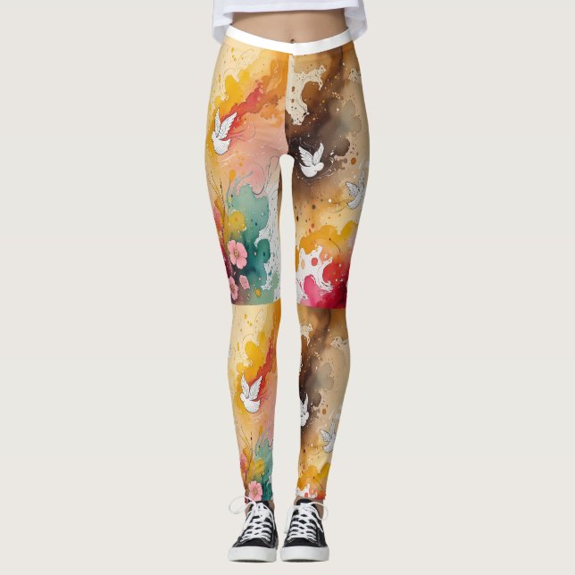 Legging Anjos abstratos  (Frente)