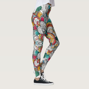 Legging anjos de natal multicoloridos
