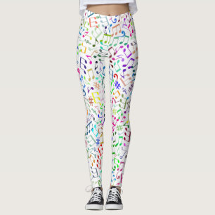 Legging anotações da música arco-íris