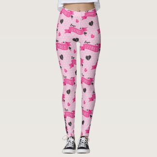 Legging Anti-Valentine Carnival: Love Stinks Polka Dot 