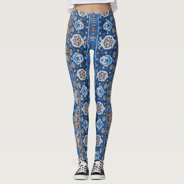 Legging Anticorpo de tapete azul turco persa