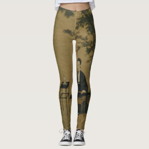 Legging Antiga arte chinesa do músico em cores velhas