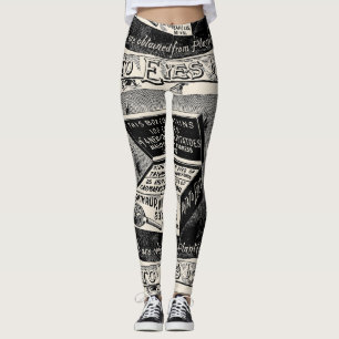 Legging Anúncio estranho da batata do vintage