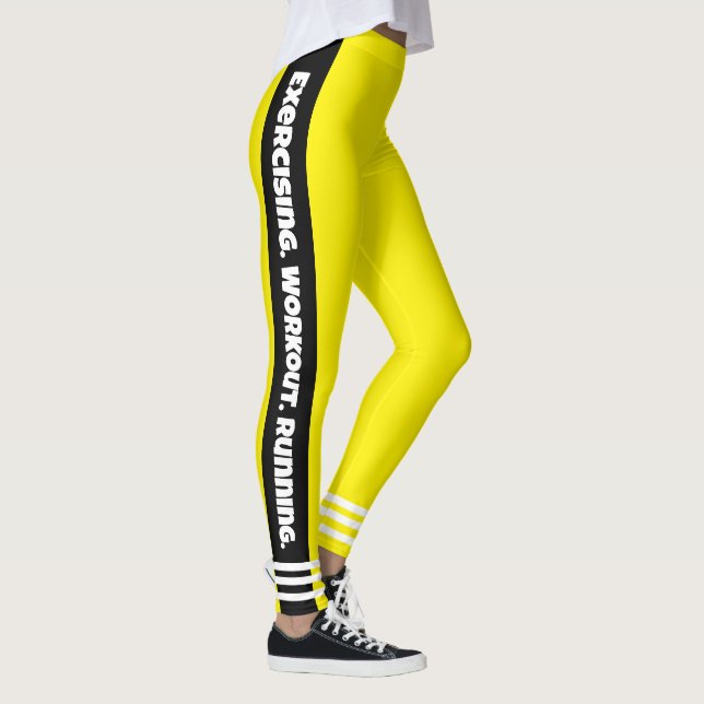 Legging Apanhar o fundo amarelo néon II (Direita)