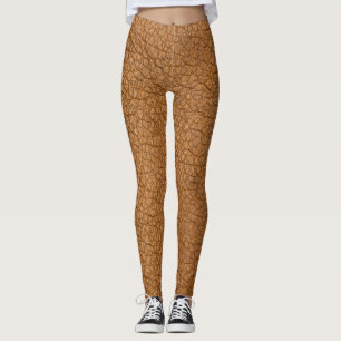 Legging aparência de couro falso