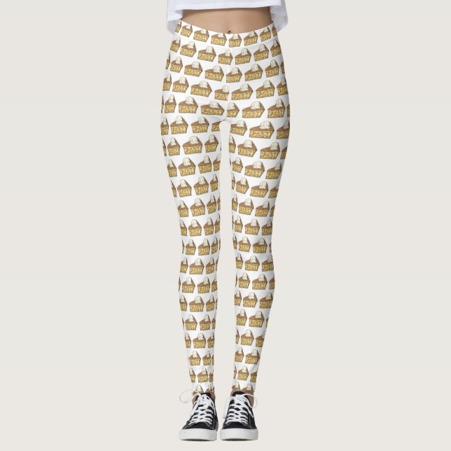 Legging Apple Pie A Mode La Mode Pies Slice Dessert (Frente)
