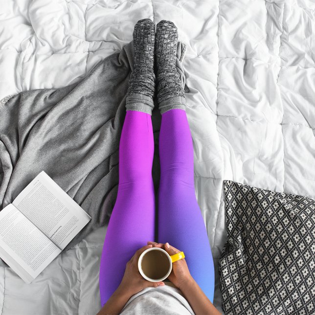 Legging Aqua Azul e Hot Pink Miami Ombre (Criador carregado)