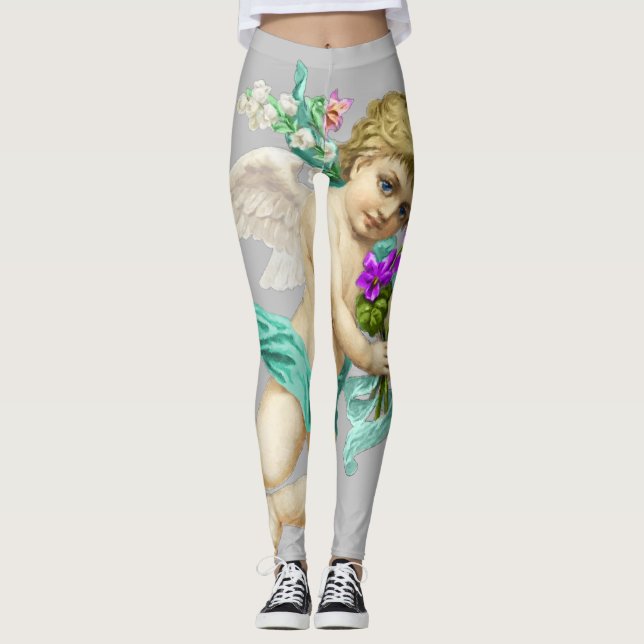 Legging Aqua Cinza Cherub Angel (Frente)