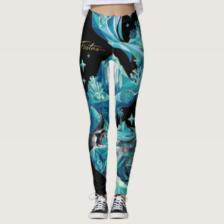 Legging “Aqua Elegance – Manta Ray Leggings”