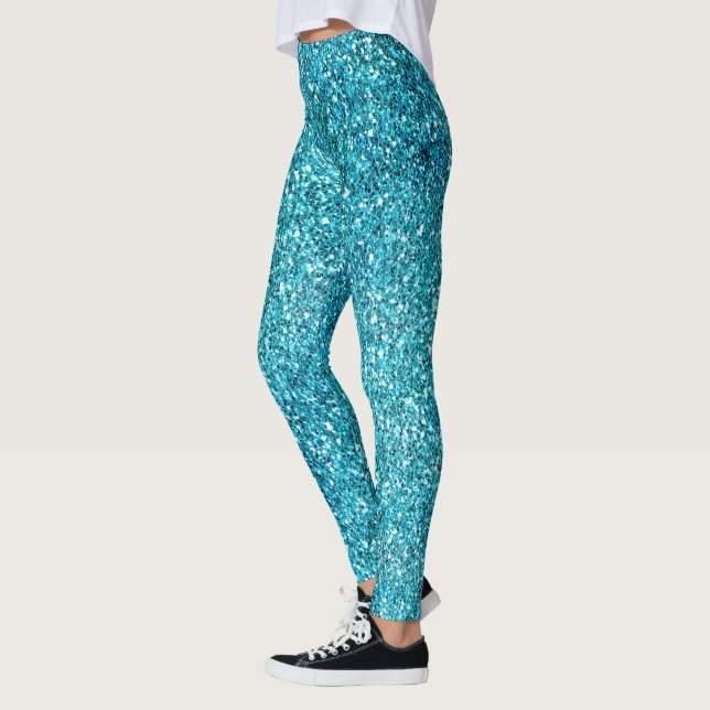 Legging Aqua Glitz Glitter (Esquerda)