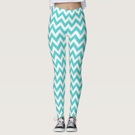 Legging Aqua Turquoise Chevron - Pavilhão feminino