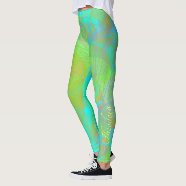 Legging Aquamarina Dourada Chic (Esquerda)