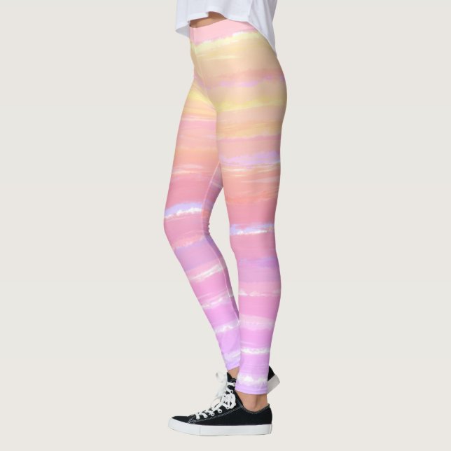 Legging Aquarela Ombre Rosa Azul Amarelo  (Esquerda)