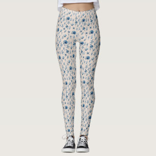 Legging Aquarela Sob O Padrão Marítimo