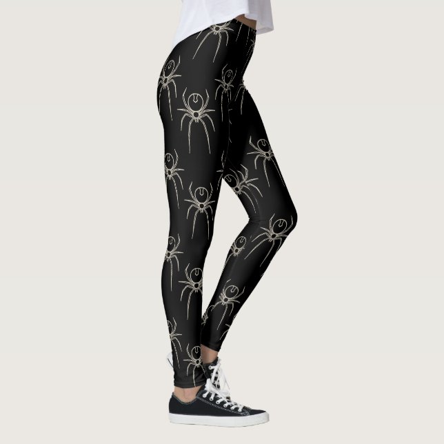 Legging Aranha - Bat Black e Bone White (Direita)