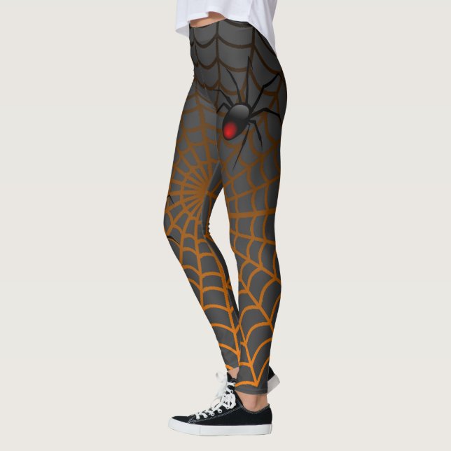 Legging Aranha e Web incríveis e Legal de Halloween (Esquerda)