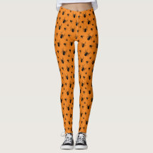 Aranha padrão de Halloween Preto e Laranja
